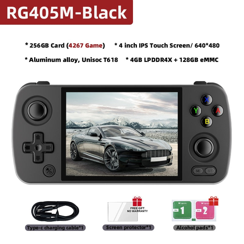RG505 Handheld Game Console , Android 12 System Unisoc Tiger T618 CPU 4.95  Inch OLED Touch Screen with 128G TF Card 3172 Games Support 5G WiFi 5.0