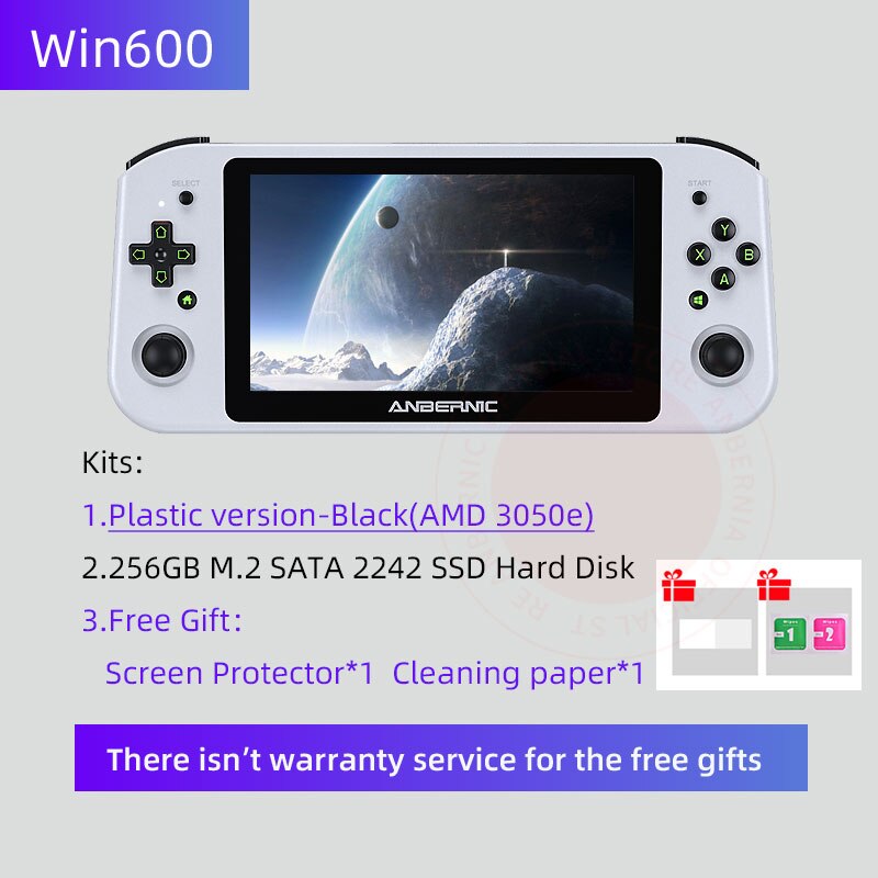 Anbernic Win600 5.94inch Handheld Game Console with Steam OS Win 10 AMD 3020e/3050e
