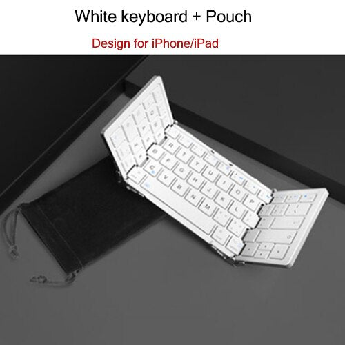 B.O.W  Mini Keyboard Bluetooth Connected to Tablets / Phone  iOS Windows Android System Support Pocket Size Folded Style