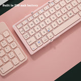 B.O.W  Mini Keyboard Bluetooth Connected to Tablets / Phone  iOS Windows Android System Support Pocket Size Folded Style