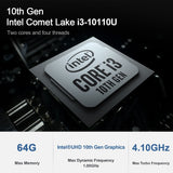 Beelink SEi10 Windows 10 Office Mini PC 10th Generation Intel I3-10110U 16GB 512GB SSD