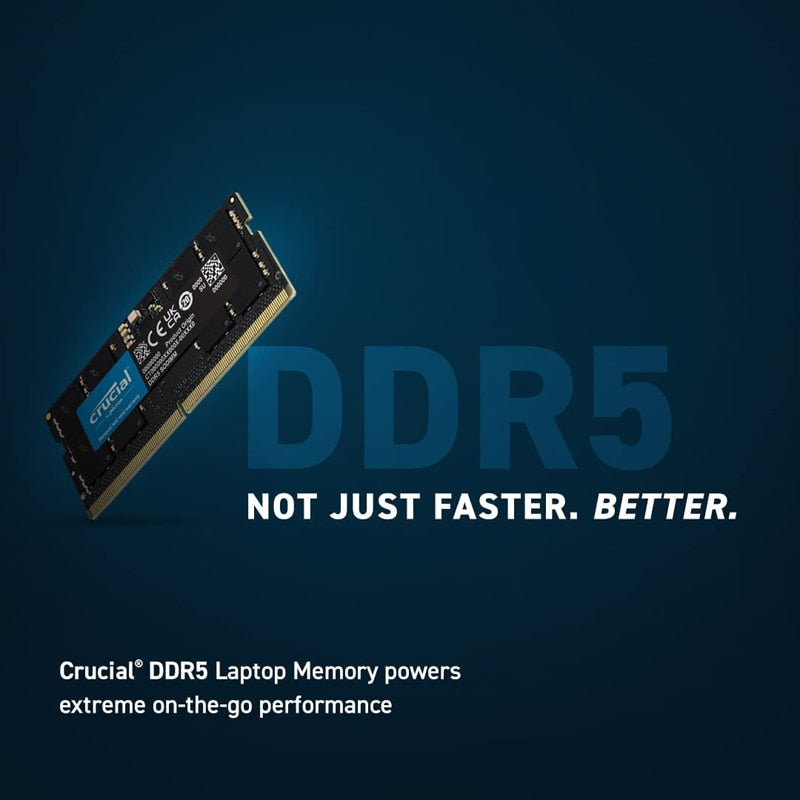 Crucial DDR5 RAM 16GB 32GB Notebook 4800MHz 5200MHz 5600MHz  SODIMM 1.1V for Laptop Memory