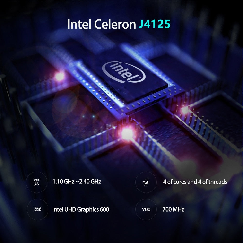 M1K Intel Celeron J4125 Windows 10 Pro Mini PC Stick 8GB LPDDR4 128GB/256GB eMMC MINI Pocket Computer