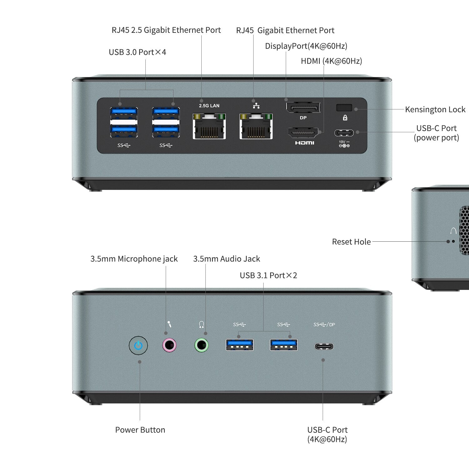 MINISFORUM HM80 AMD Ryzen 7 4800U Windows 10 Pro MINI PC