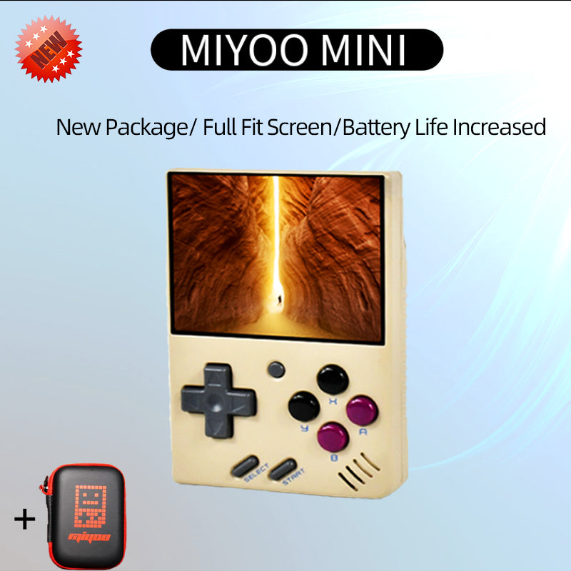 Miyoo Mini Black Bag Packed 2.8Inch IPS Screen Retro Handheld Game Players Full Fit Screen