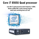 NVISEN Y-MU01 Mini PC Intel Core i7-8565U/i7-10510U 2*DDR4 256/512G Intel HD Graphics Windows10 Linux