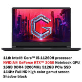 Xiaomi Redmi G Gaming Laptop 16.1'' Intel i5-11260H RTX™ 3050 144Hz 16GB DDR4 3200MHz RAM 512GB PCIe SSD NoteBook Computer