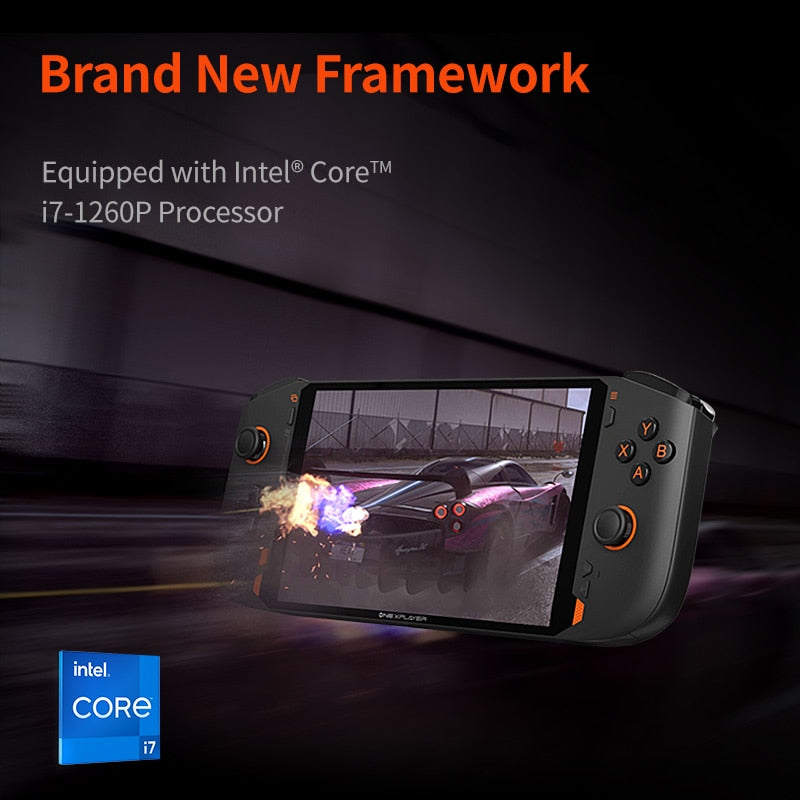 OneXPlayer Mini Handheld Gaming PC Intel 12th Core i7-1260P 7 Inch IPS 3-IN-1 Win11 16G+1TB/2TB