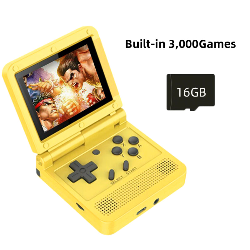 Powkiddy V90 New Black Version 3.0 inch IPS Retro Flip Video Game Console Portable Pocket Mini Handheld Game Players Kids Gifts