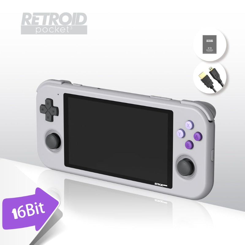 Retroid Pocket 3 Handheld Game Console 4.7Inch Touch Screen Android 11 720P  HD Output Steam - 16Bit / ROM 2G