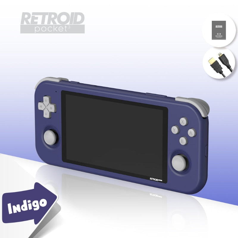 Retroid Pocket 3 Handheld Game Console 4.7Inch Touch Screen Android 11 720P  HD Output Steam - Indigo / ROM 2G
