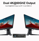 Mini PC Fanless Design Intel  Core i5 i7 Dual Lan 4K Output Gaming Industrial Computer